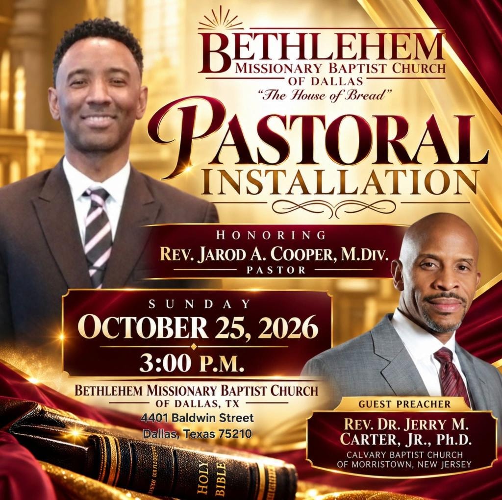 Pastoral Installation Ceremony flyer