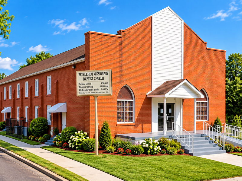 Historic Bethlehem Missionary Baptist Church sanctuary at 4401 Baldwin Street