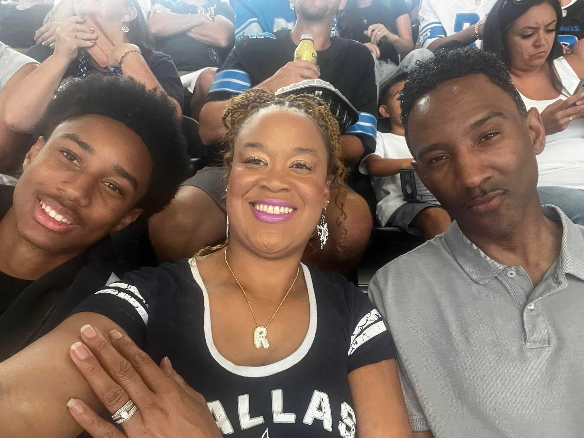 Family at the Cowboys game